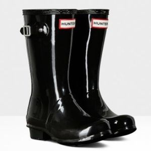 Hunter Rain Boots Glossy Black